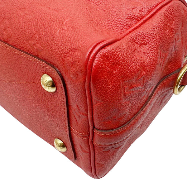 LOUIS VUITTON Speedy 25 Bandouliere Monogram Empreinte Leather Crossbody Bag Red