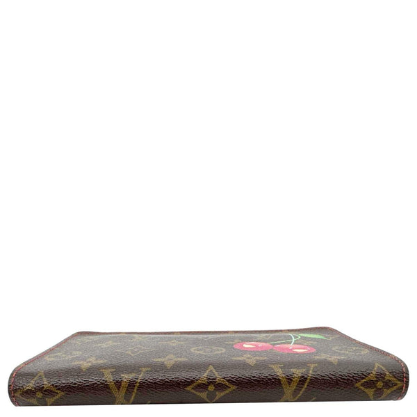 LOUIS VUITTON Monogram Cerises Zippy Wallet Brown