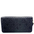 LOUIS VUITTON Zippy Grained Monogram Empreinte Leather Wallet Black
