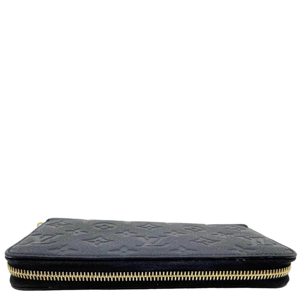 LOUIS VUITTON Zippy Grained Monogram Empreinte Leather Wallet Black