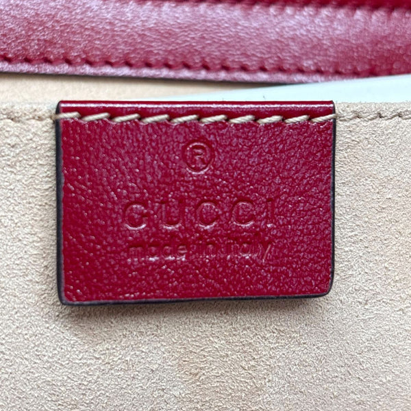 GUCCI GG Marmont Mini Canvas Leather Shoulder Bag Beige 446744
