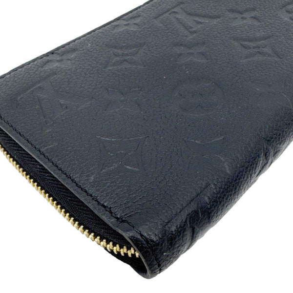 LOUIS VUITTON Zippy Grained Monogram Empreinte Leather Wallet Black