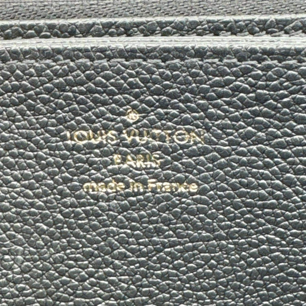 LOUIS VUITTON Zippy Grained Monogram Empreinte Leather Wallet Black