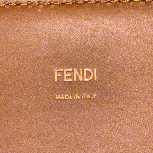 FENDI Sunshine Medium Leather Shopper Tote Bag Brown