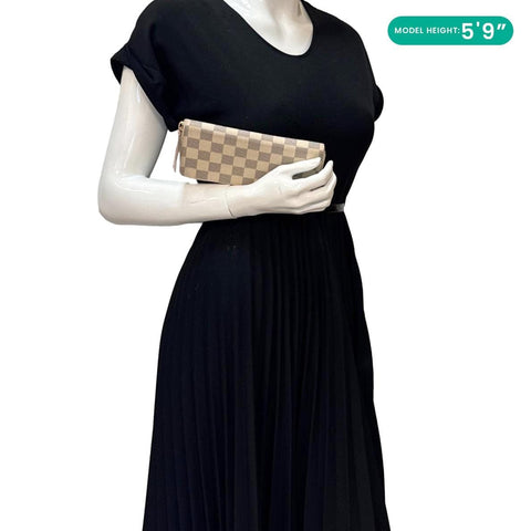 LOUIS VUITTON Damier Azur Zippy Wallet Rose Ballerine