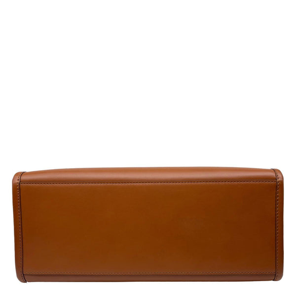 FENDI Sunshine Medium Leather Shopper Tote Bag Brown