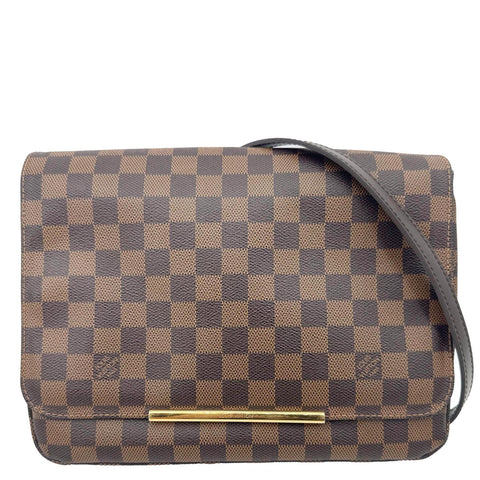 LOUIS VUITTON Hoxton GM Damier Ebene Crossbody Bag Brown