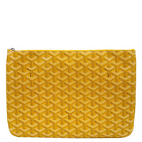 GOYARD Senat MM Canvas Zip Pouch Yellow