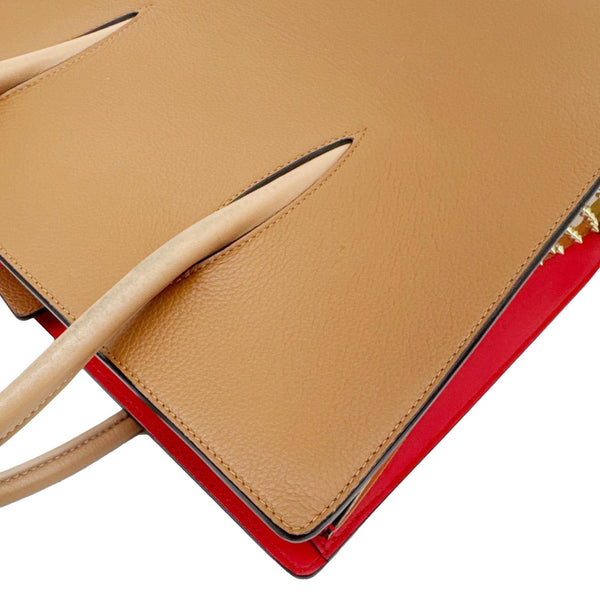 CHRISTIAN LOUBOUTIN Paloma Large Leather Tote Bag Brown