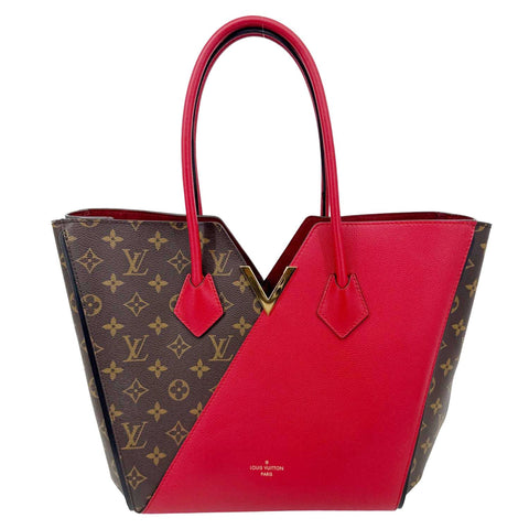 LOUIS VUITTON Kimono MM Monogram Canvas Tote Bag Red
