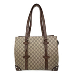 GUCCI GG Supreme Canvas Tote Shoulder Bag Beige 626356