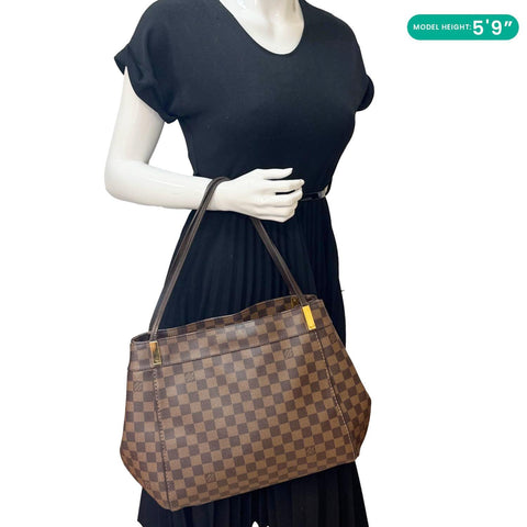 LOUIS VUITTON Marylebone GM Damier Ebene Shoulder Bag Brown