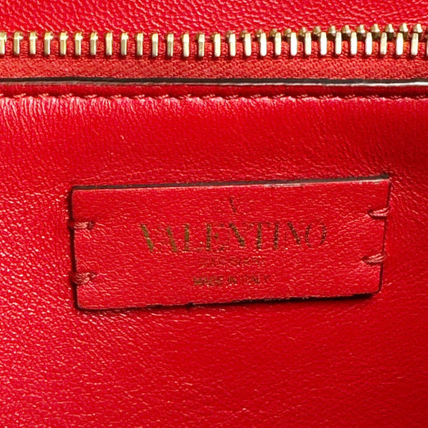 VALENTINO VSling Grainy Calfskin Leather Crossbody Hobo Bag Black