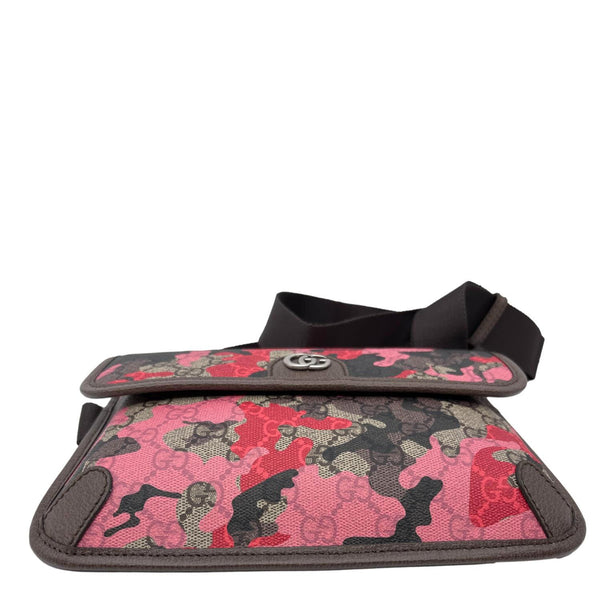 GUCCI Ophidia Camouflage GG Supreme Canvas Belt Bag Pink 752597
