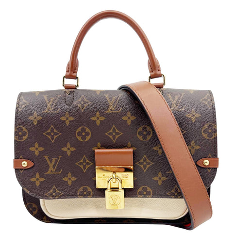LOUIS VUITTON Vaugirard Monogram Canvas Shoulder Bag Brown