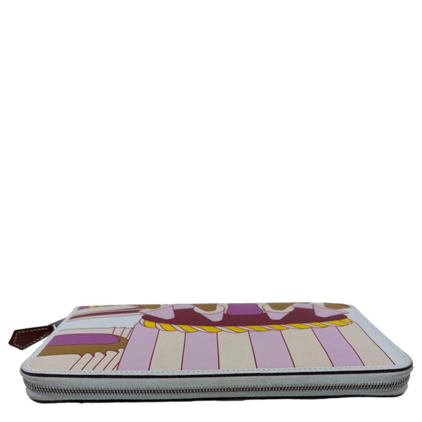 Hermes La Patisserie Francaise Azap Swift Leather Long Wallet White