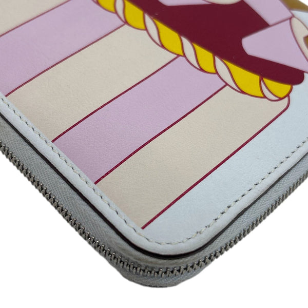 Hermes La Patisserie Francaise Azap Swift Leather Long Wallet White