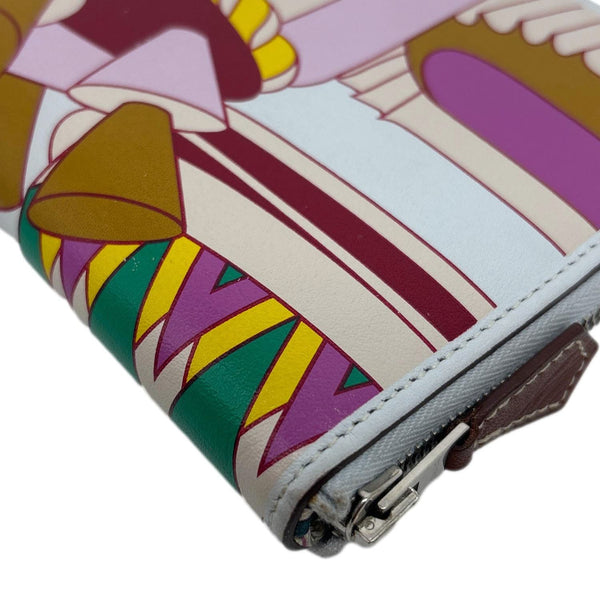 Hermes La Patisserie Francaise Azap Swift Leather Long Wallet White