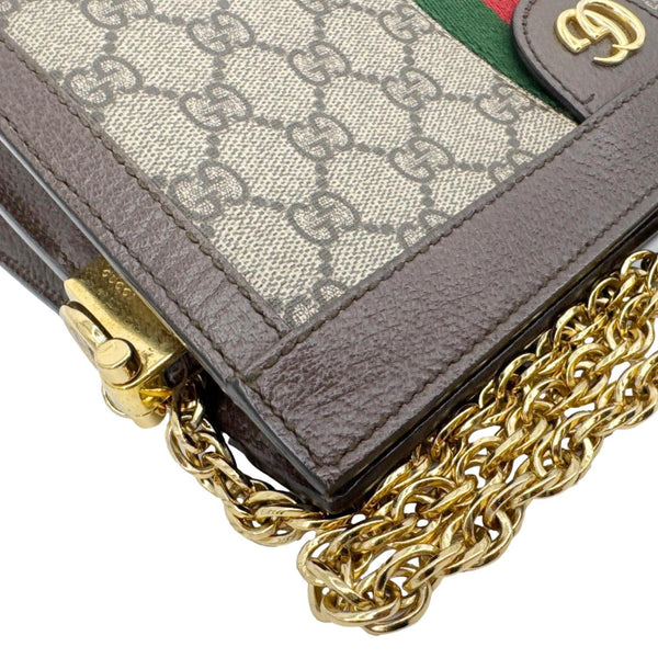 GUCCI Ophidia Small Web GG Supreme Canvas Shoulder Bag Beige 503877