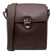 LOUIS VUITTON Luka Leather Shoulder Bag Brown