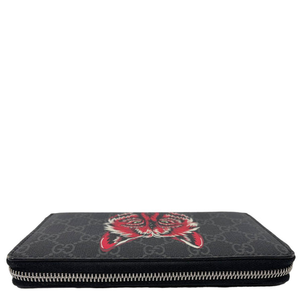 GUCCI GG Supreme Canvas Wolf Print Wallet Black 451273