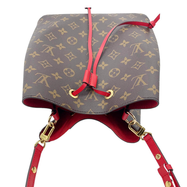 LOUIS VUITTON Neonoe MM Monogram Canvas Shoulder Bag Red