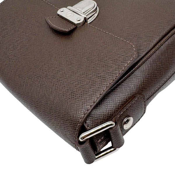 LOUIS VUITTON Luka Leather Shoulder Bag Brown