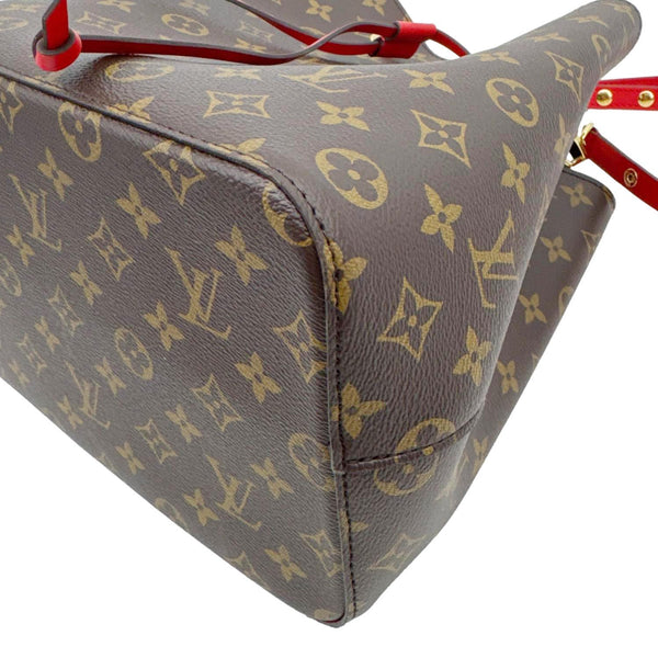 LOUIS VUITTON Neonoe MM Monogram Canvas Shoulder Bag Red