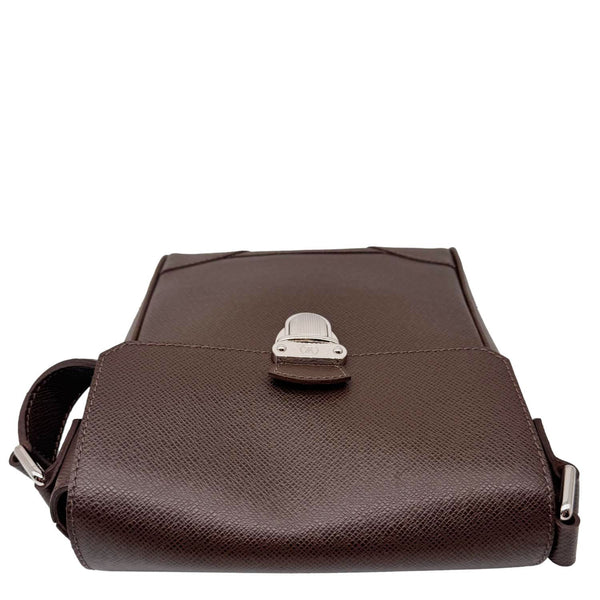 LOUIS VUITTON Luka Leather Shoulder Bag Brown