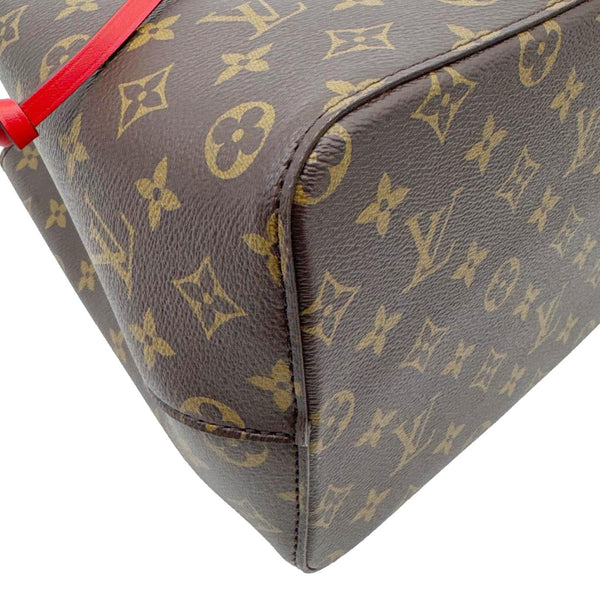 LOUIS VUITTON Neonoe MM Monogram Canvas Shoulder Bag Red