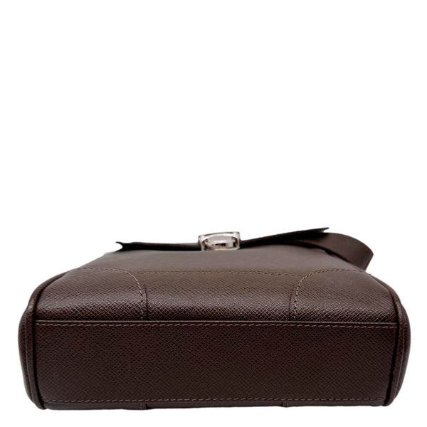 LOUIS VUITTON Luka Leather Shoulder Bag Brown