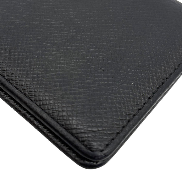 LOUIS VUITTON Brazza Taiga Leather Bifold Wallet Black