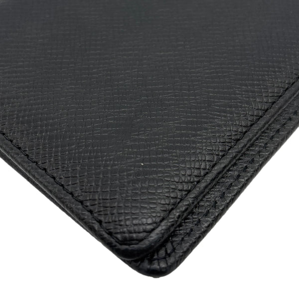 LOUIS VUITTON Brazza Taiga Leather Bifold Wallet Black