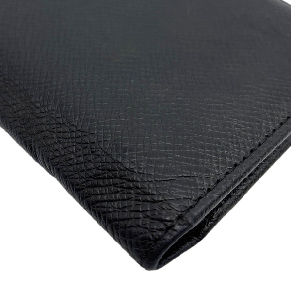 LOUIS VUITTON Brazza Taiga Leather Bifold Wallet Black