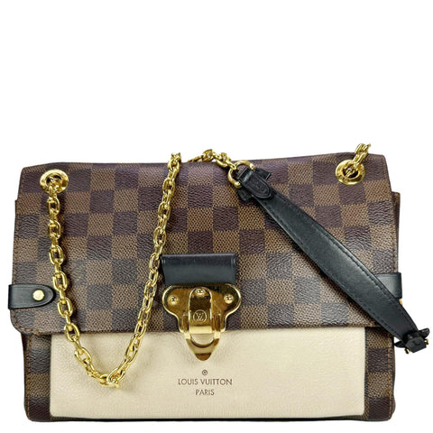 LOUIS VUITTON Vavin PM Damier Ebene Crossbody Bag Cream