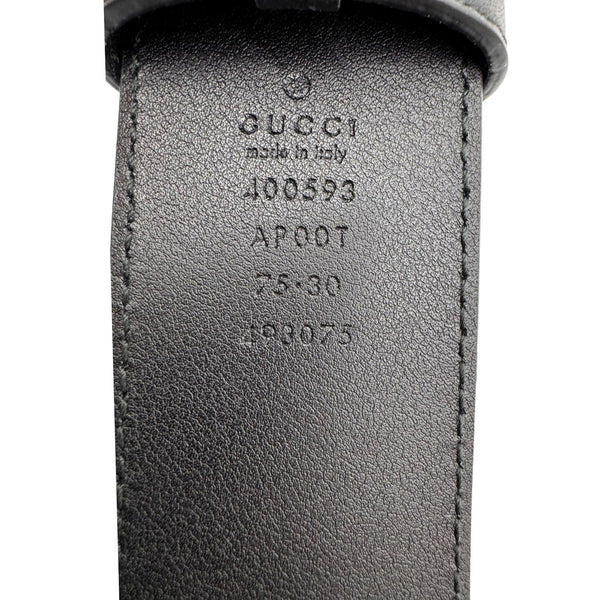GUCCI GG Buckle Marmont Leather Belt Size 70.30 Black 400593