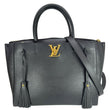 LOUIS VUITTON Lockmeto Calfskin Leather Tote Bag Navy Blue