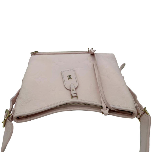 LOUIS VUITTON Carryall PM Monogram Empreinte Leather Shoulder Bag Pink