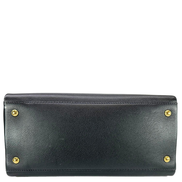 LOUIS VUITTON Lockmeto Calfskin Leather Tote Bag Navy Blue