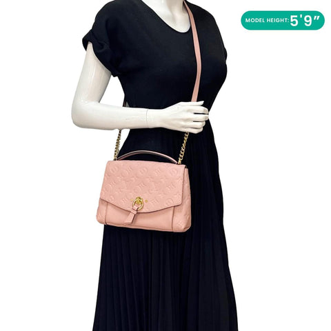 LOUIS VUITTON Blanche BB Empreinte Leather Shoulder Bag Rose Poudre