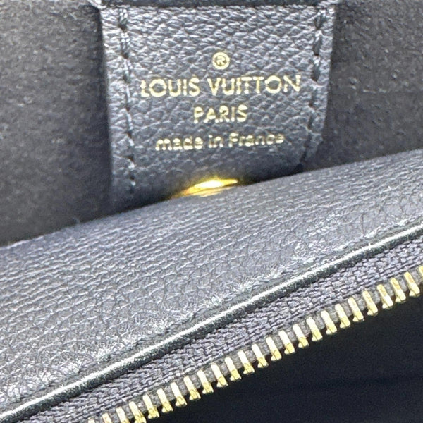 LOUIS VUITTON Lockmeto Calfskin Leather Tote Bag Navy Blue