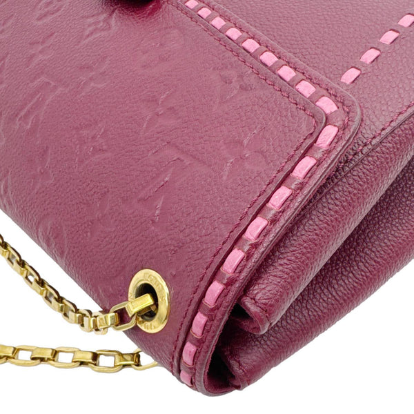 LOUIS VUITTON Saint Germain PM Monogram Empreinte Leather Shoulder Bag Burgundy