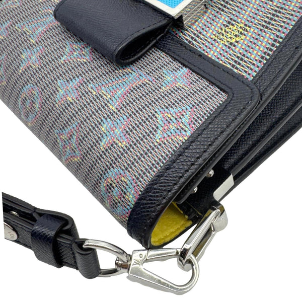 LOUIS VUITTON Dauphine Mini Monogram LV Pop Crossbody Bag Navy Blue