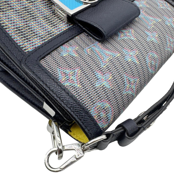 LOUIS VUITTON Dauphine Mini Monogram LV Pop Crossbody Bag Navy Blue