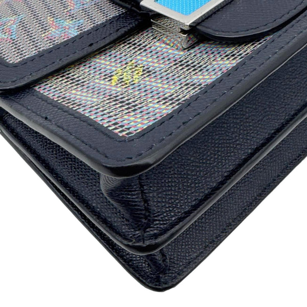 LOUIS VUITTON Dauphine Mini Monogram LV Pop Crossbody Bag Navy Blue