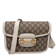 GUCCI Horsebit 1955 GG Supreme Canvas Shoulder Bag Beige 602204