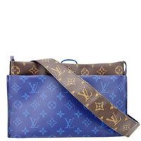 LOUIS VUITTON Outdoor Small Monogram Canvas Pouch Pacific Blue
