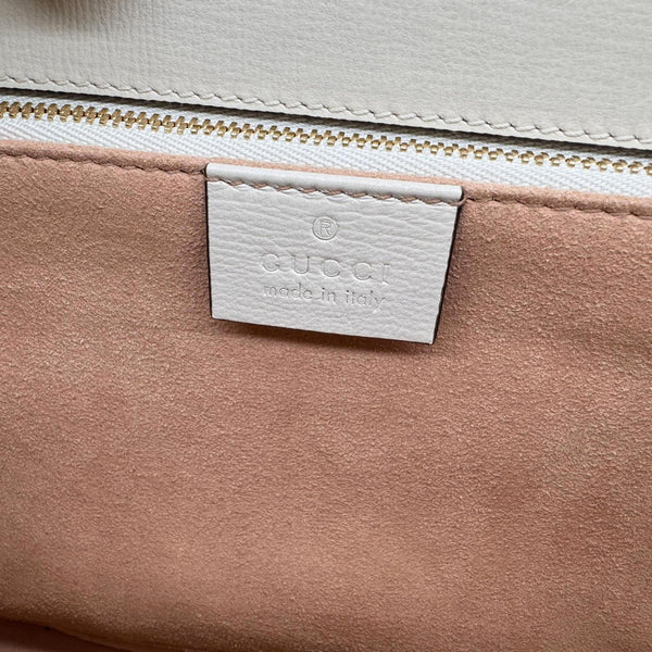 GUCCI Horsebit 1955 GG Supreme Canvas Shoulder Bag Beige 602204