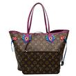 LOUIS VUITTON Neverfull MM Totem Monogram Canvas Shoulder Bag Magenta