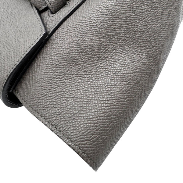 CELINE Mini Belt Grained Calfskin Leather 2Way Shoulder Bag Grey